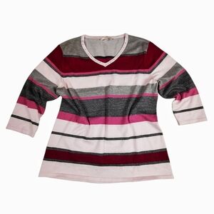 Striped V-Neck Sweater